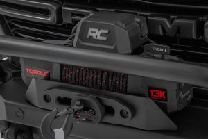 Ram 1500 Front Bumper - Rough Country - Tubular | Winch Mount - Satin Black - '19-'24